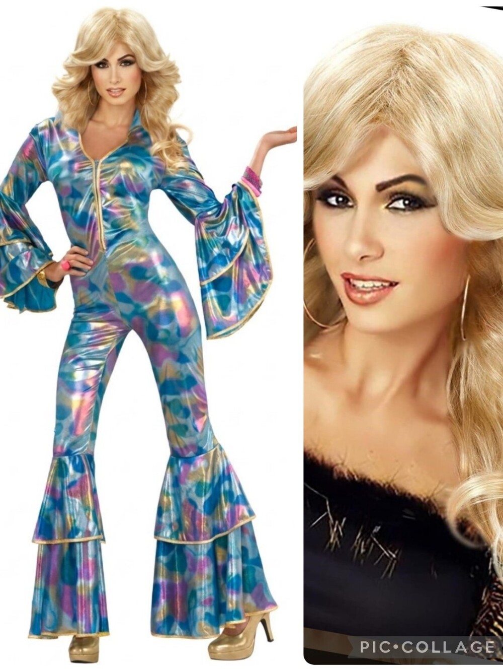Women's 70's Costume with Wig